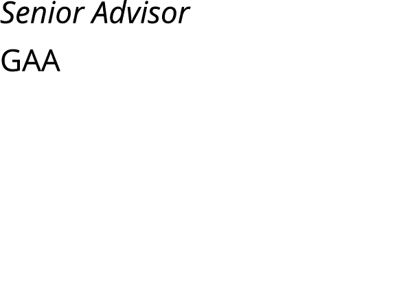 Senior Advisor GAA